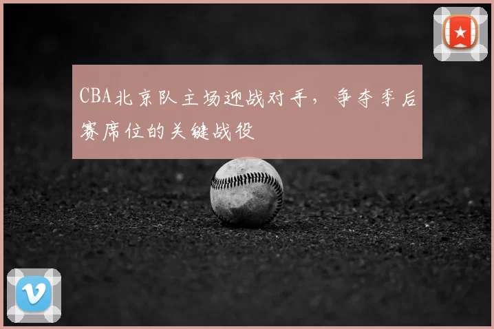 CBA北京队主场迎战对手，争夺季后赛席位的关键战役